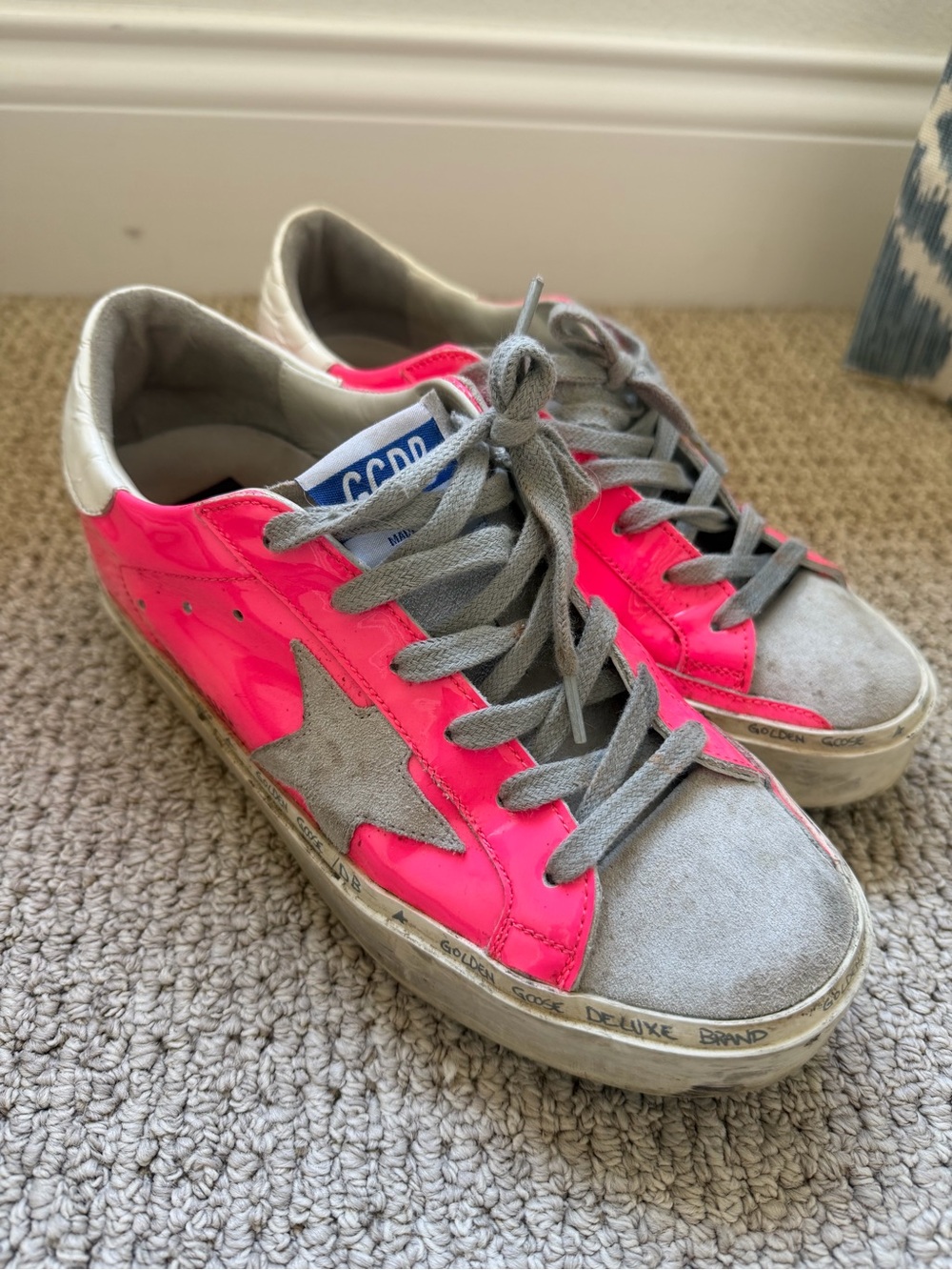 Golden Goose Hi Star with Pink Patent Size 37